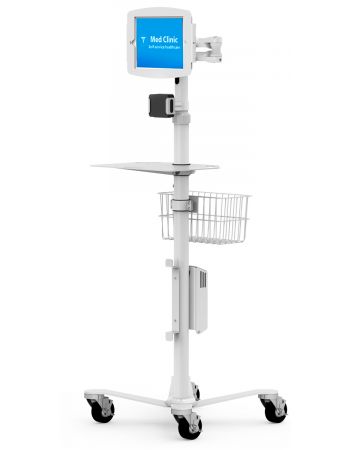 Galaxy Medical Articulating arm Rolling Cart - Rise Freedom Extended